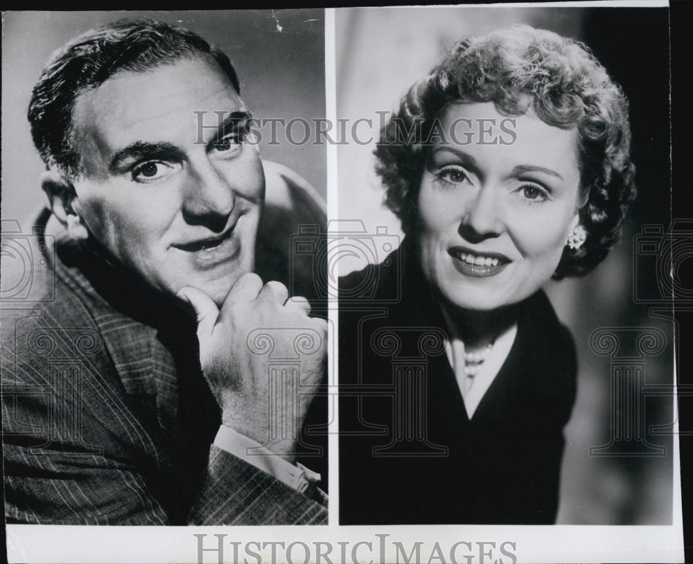 1956 Press Photo William Bendix And Martha Scott - Historic Images