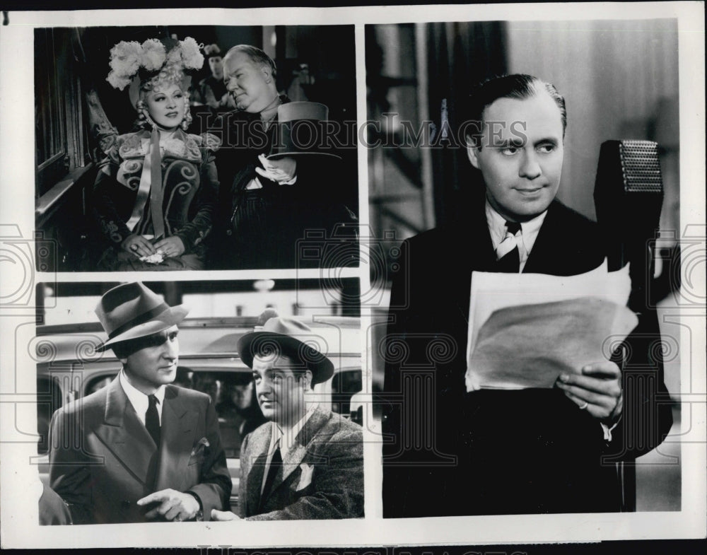 1980 Press Photo Actor Jack Benny. Mae West, Lou Costello in "Funny Business" - Historic Images