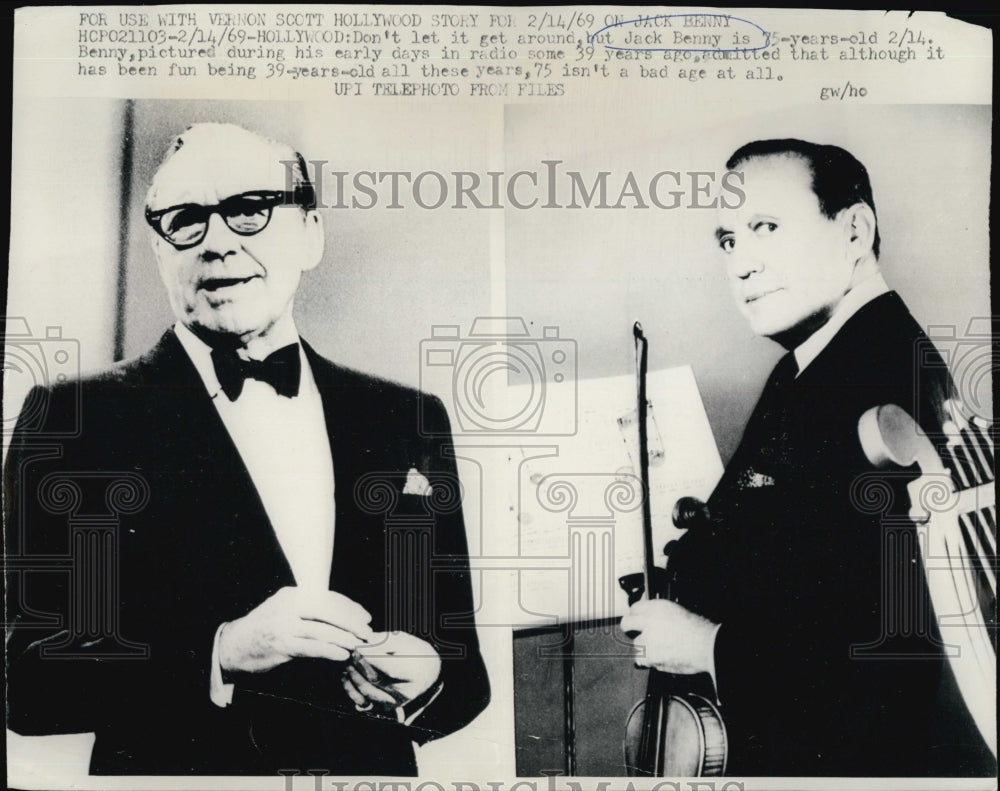 1969 Press Photo Comedian Jack Benny - Historic Images