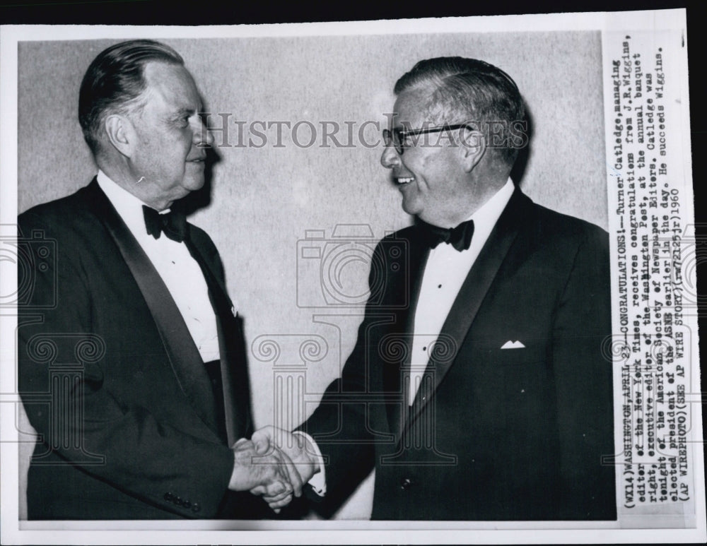 1960 Press Photo Turner Catledge And J.R. Wiggins - Historic Images