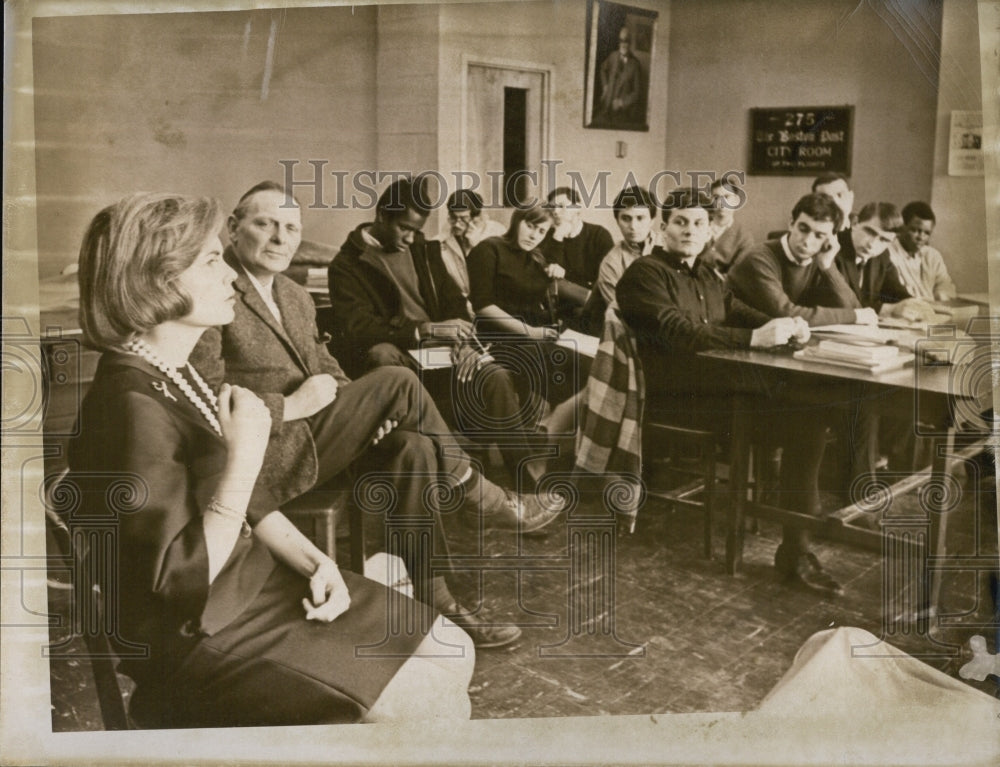 1966 Marianne Means in Classroom - Historic Images