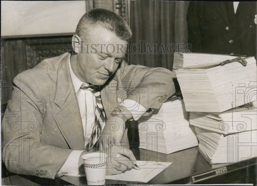 1954 Rep. Gus Means Check Watch - Historic Images