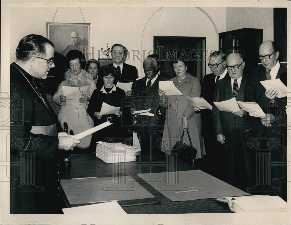 1971 Press Photo Reverend Humberto Sousa Medeiros Archbishop of Boston - Historic Images