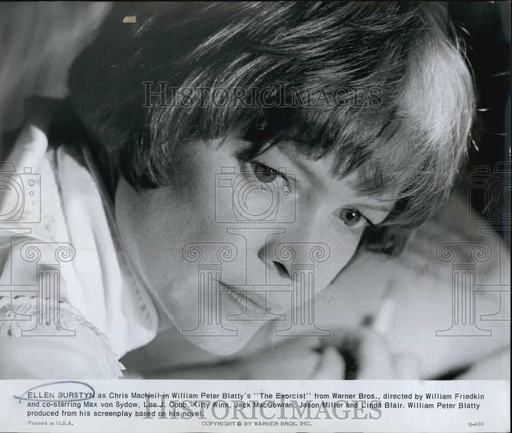 1973 Press Photo Actress Ellen Burstyn in "The Exorcist" - Historic Images