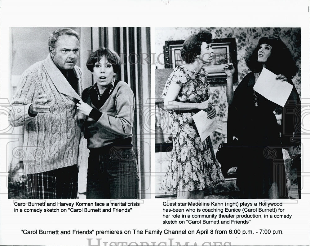 Press Photo Harvey Korman &amp; Madeline Kahn Star on &quot;The Carol Burnett Show&quot; - Historic Images