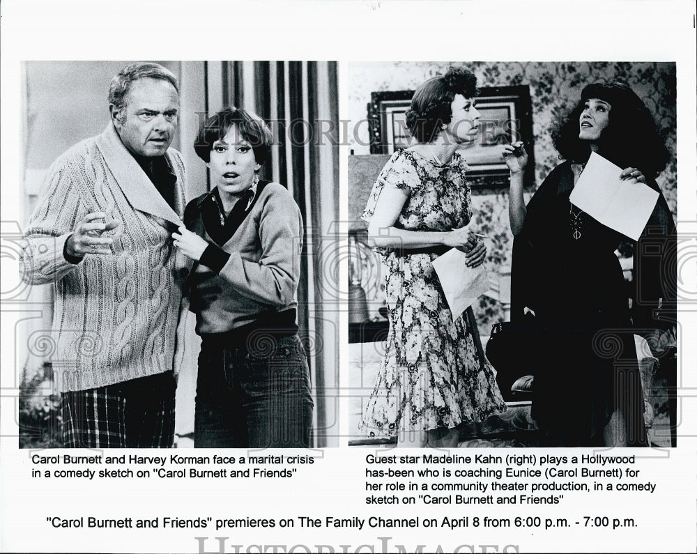 Press Photo Harvey Korman & Madeline Kahn Star on "The Carol Burnett Show" - Historic Images