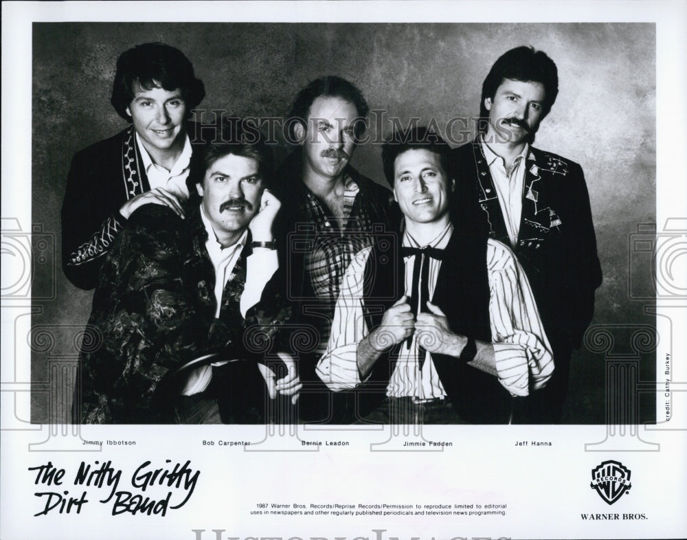 1987 Press Photo Nitty Gritty Dirt Band Country Folk Rock Warner Brothers - Historic Images