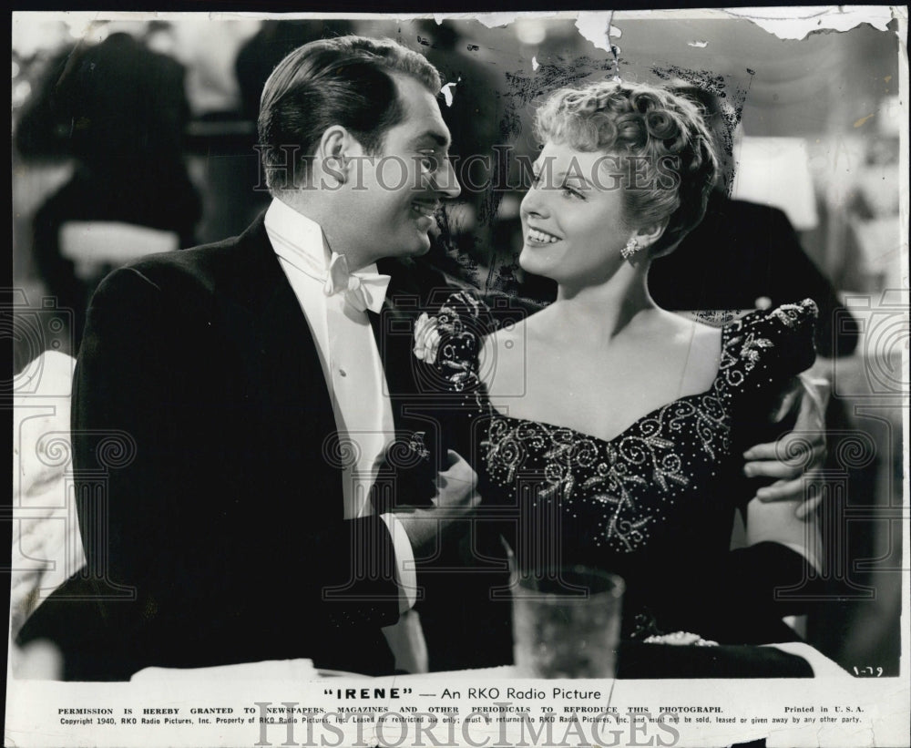 1940 Press Photo Alan Marshall & Anna Neagle in "Irene" - Historic Images
