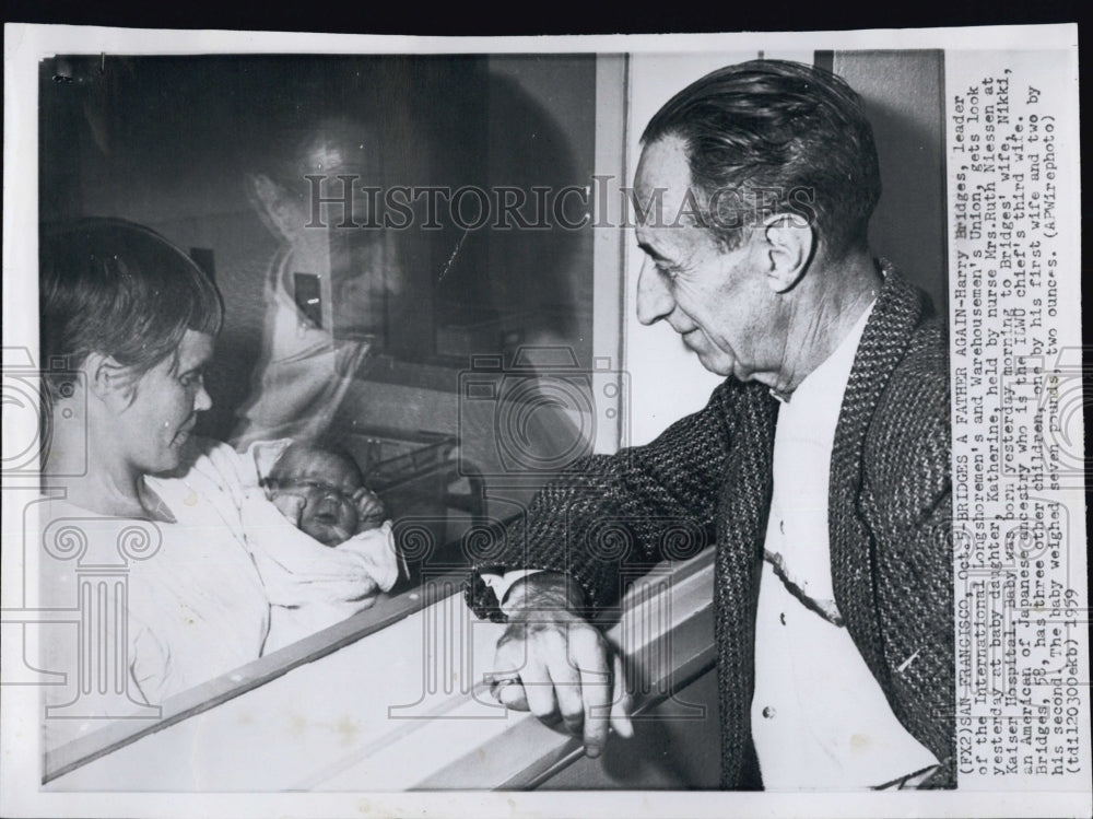 1959 Press Photo Harry Bridges - Historic Images