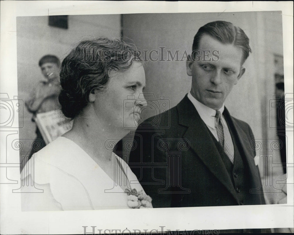 1934 Press Photo Margaret Smith Brighton And Clarence Brighton - Historic Images