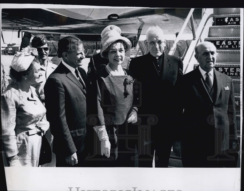 1961 Press Photo President and Mrs. Manuel Prado of Peru With Cardinal Cushing - Historic Images