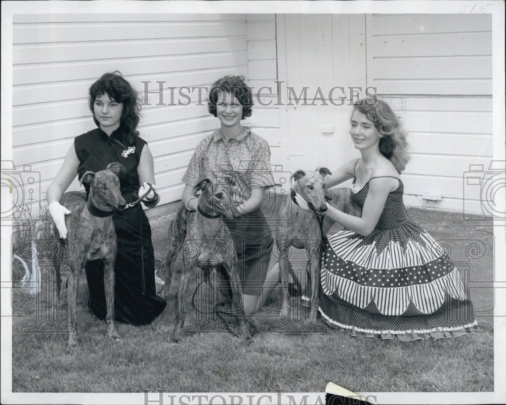 1961 Press Photo Veronica Nelson Cynthia Snow Debbie Powers Miss Essex County - Historic Images