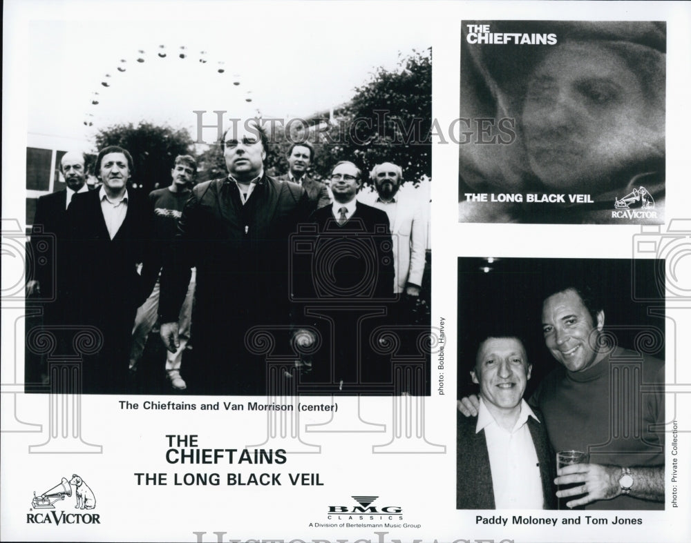 Press Photo Musical Group The Chieftains and Van Morrison The Long Black Veil - Historic Images