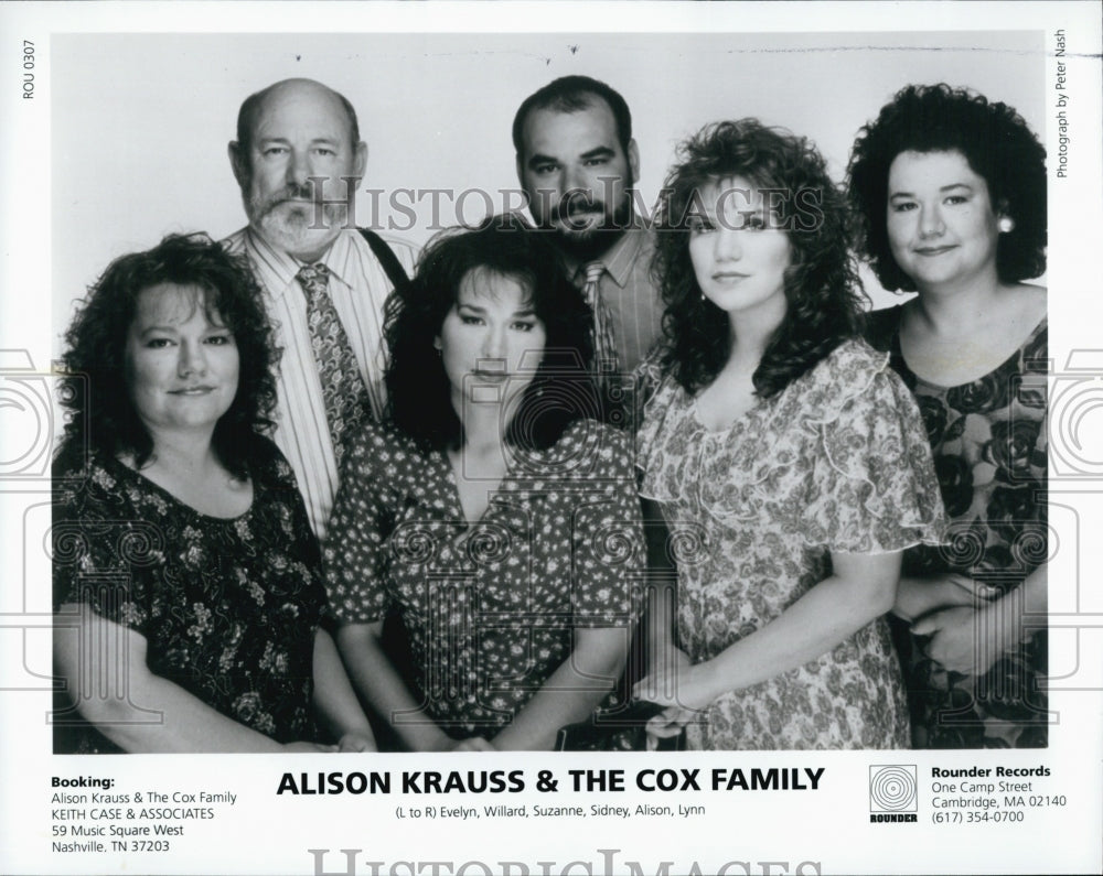 Press Photo Musical Group Alison Krauss &amp; The Cox Family - Historic Images