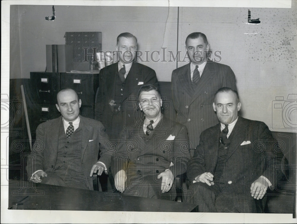 1940 Press Photo S Cron AG Pollard Co RS Merchandising Mgr-The Eastern Company - Historic Images