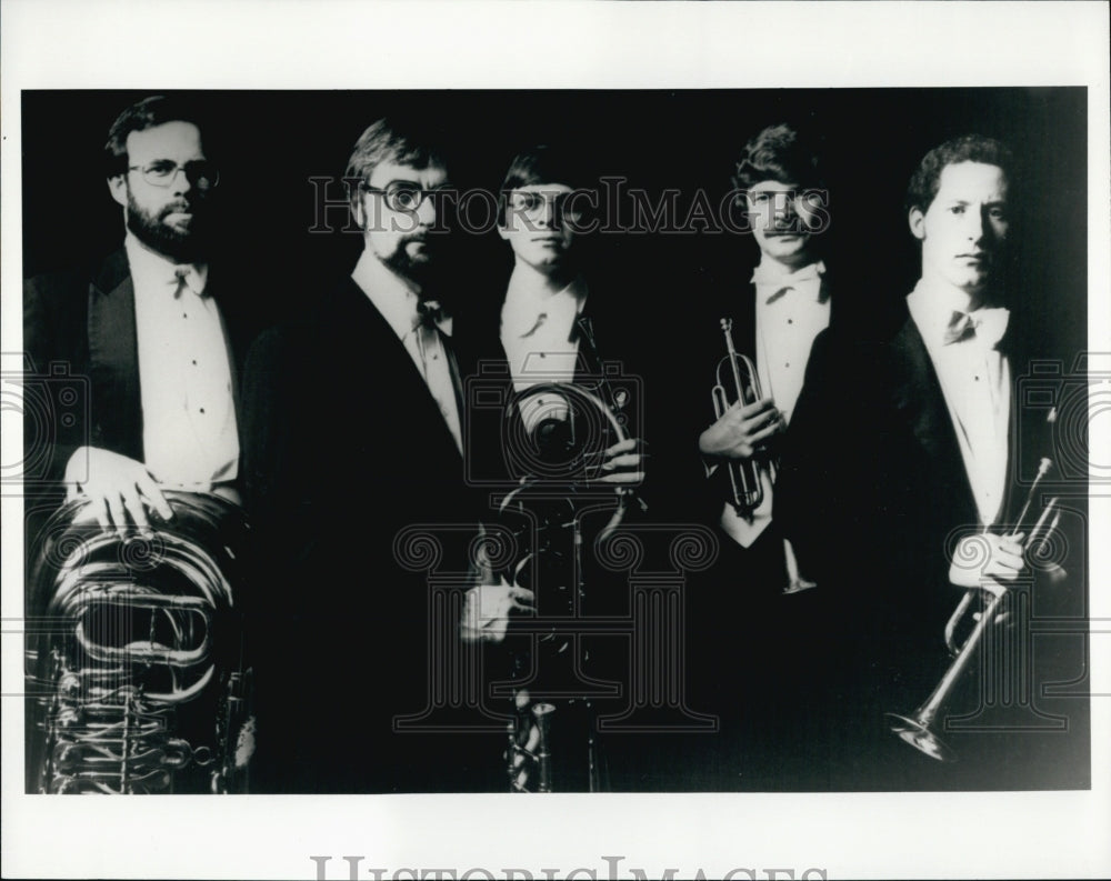 Press Photo Collins Center Performing Arts Chicago Brass Quintet In Andover - Historic Images