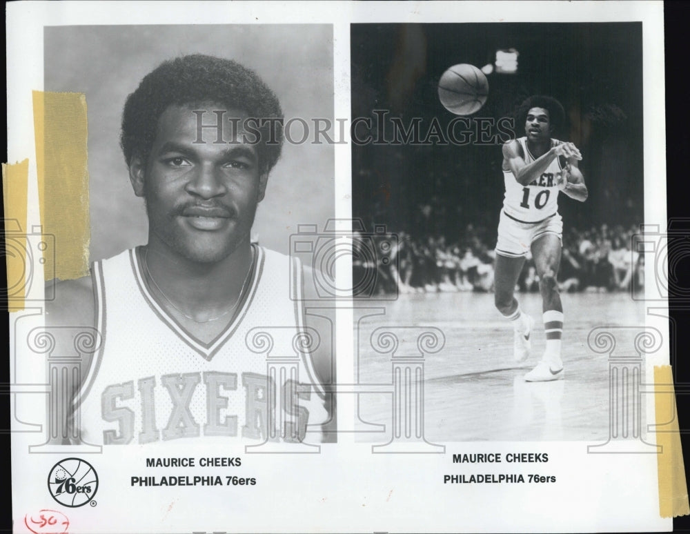 Press Photo Basketball Player Maurice Cheeks Philadelphia 76ers - Historic Images