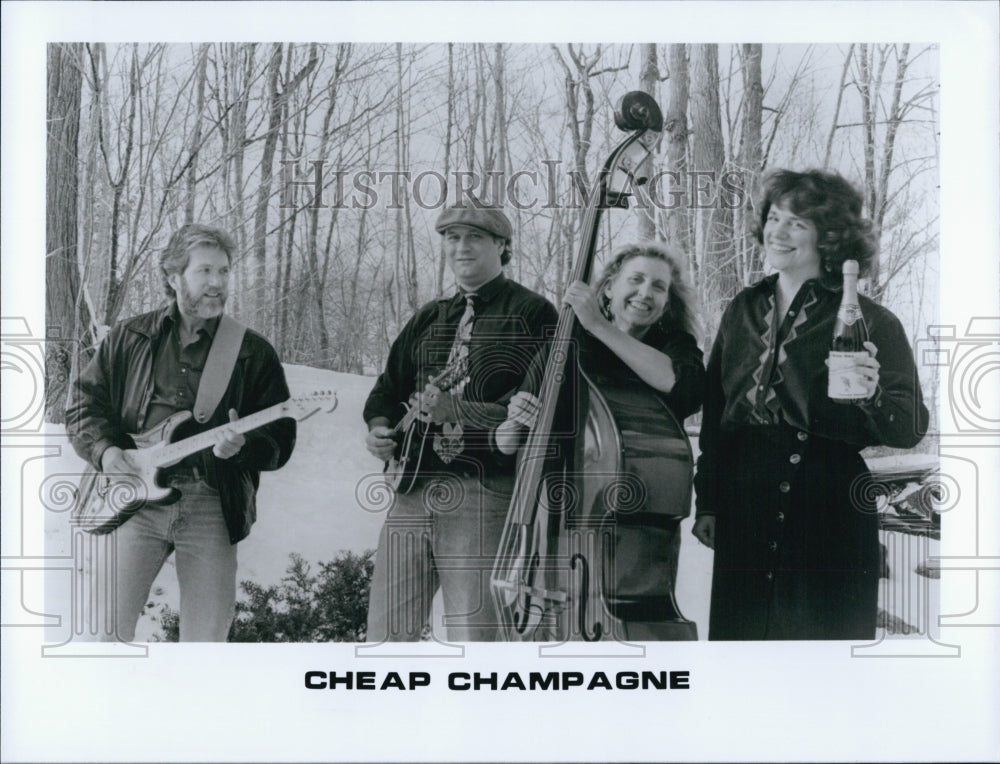 1996 Press Photo Cheap Champagne Band. - Historic Images