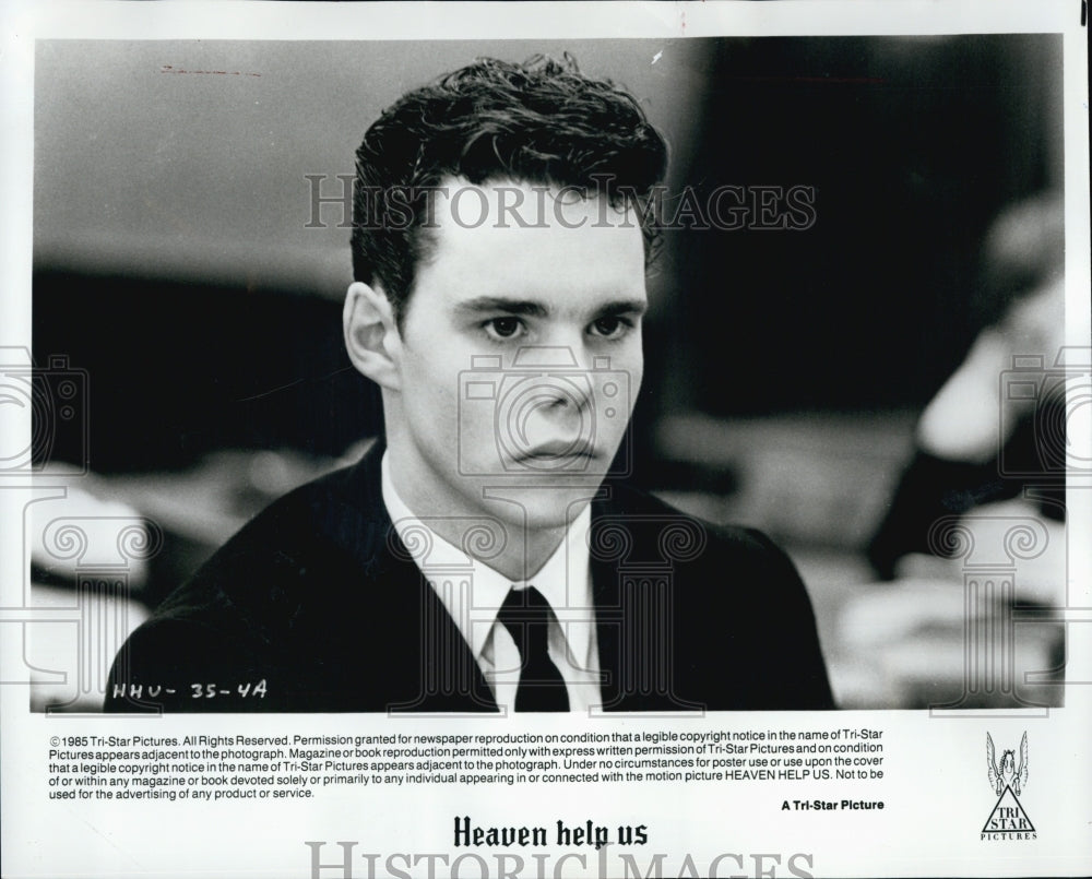 1985 Press Photo Actor Kevin Dillon in "Heaven Help Us" - Historic Images