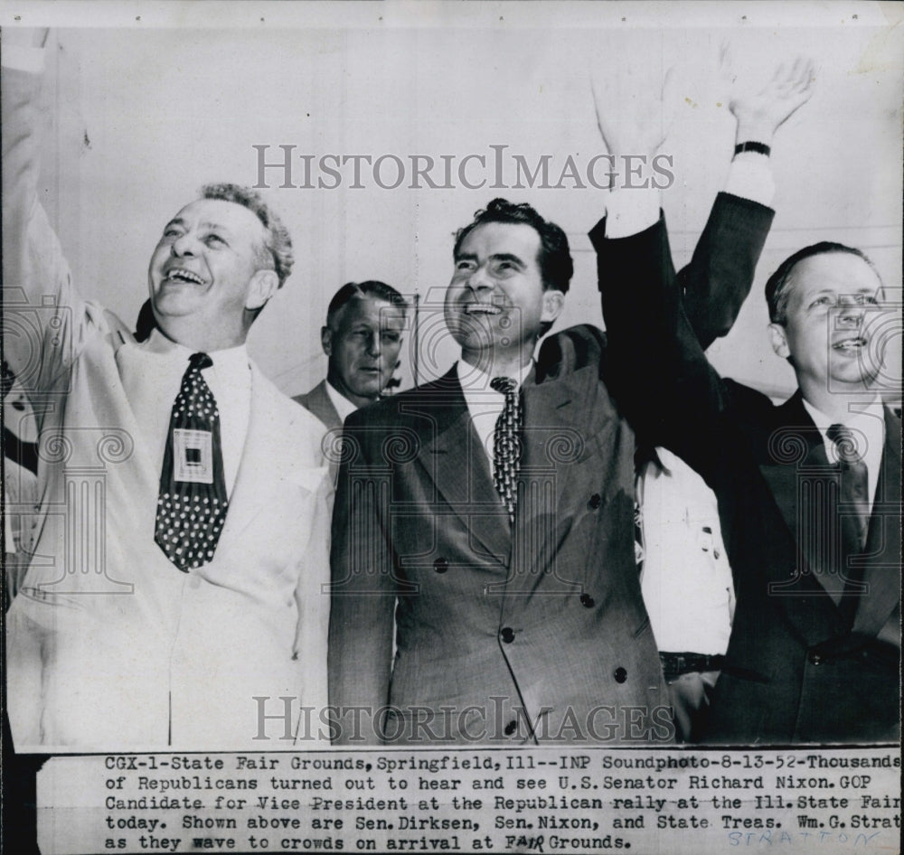 1952 Press Photo US Sen Richard Nixon GOP Candidate for Vice President - Historic Images