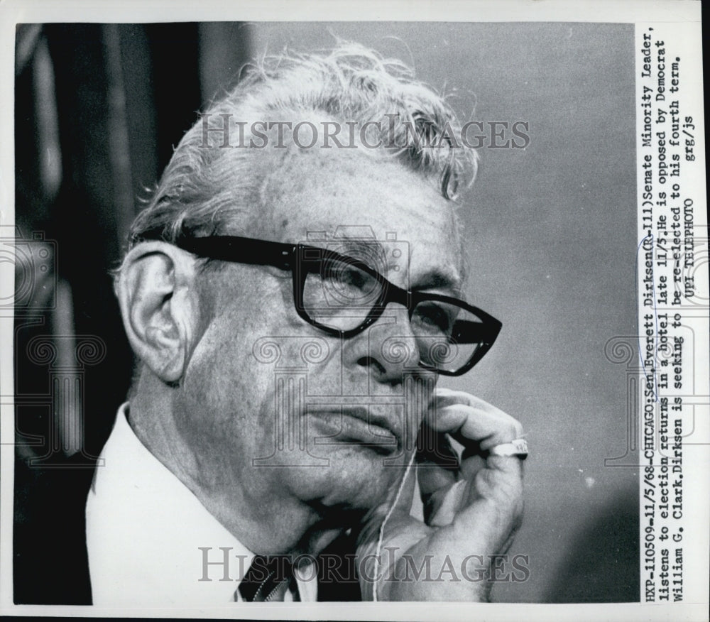 1968 Senate Minority Leader Senator Everett Dirksen in Chicago - Historic Images