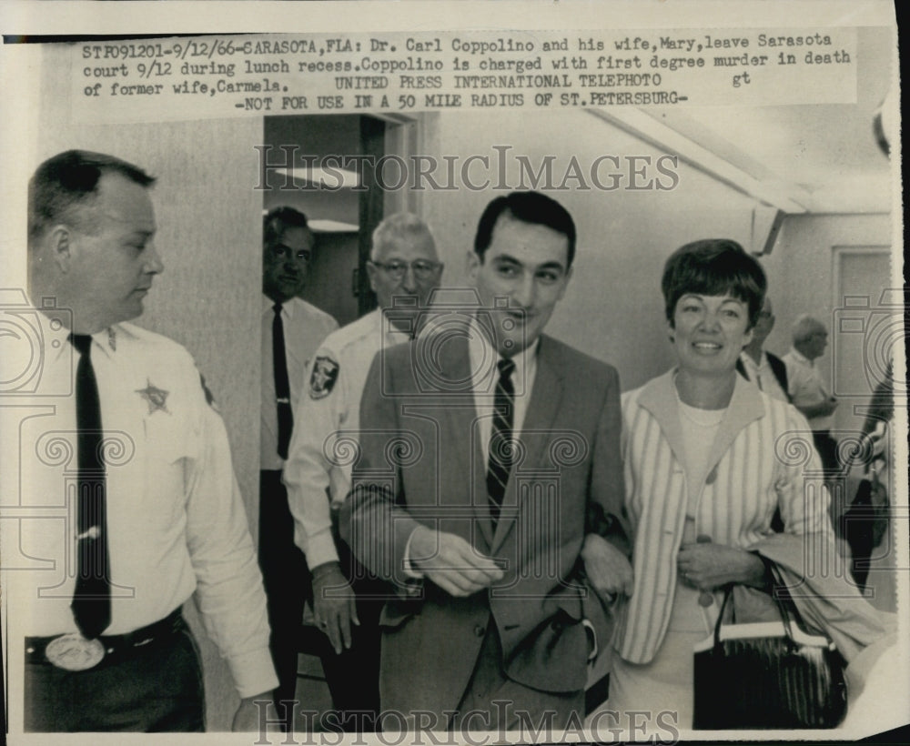 1966 Press Photo Dr. Carl Coppolino Murder Trial Wife Mary - Historic Images