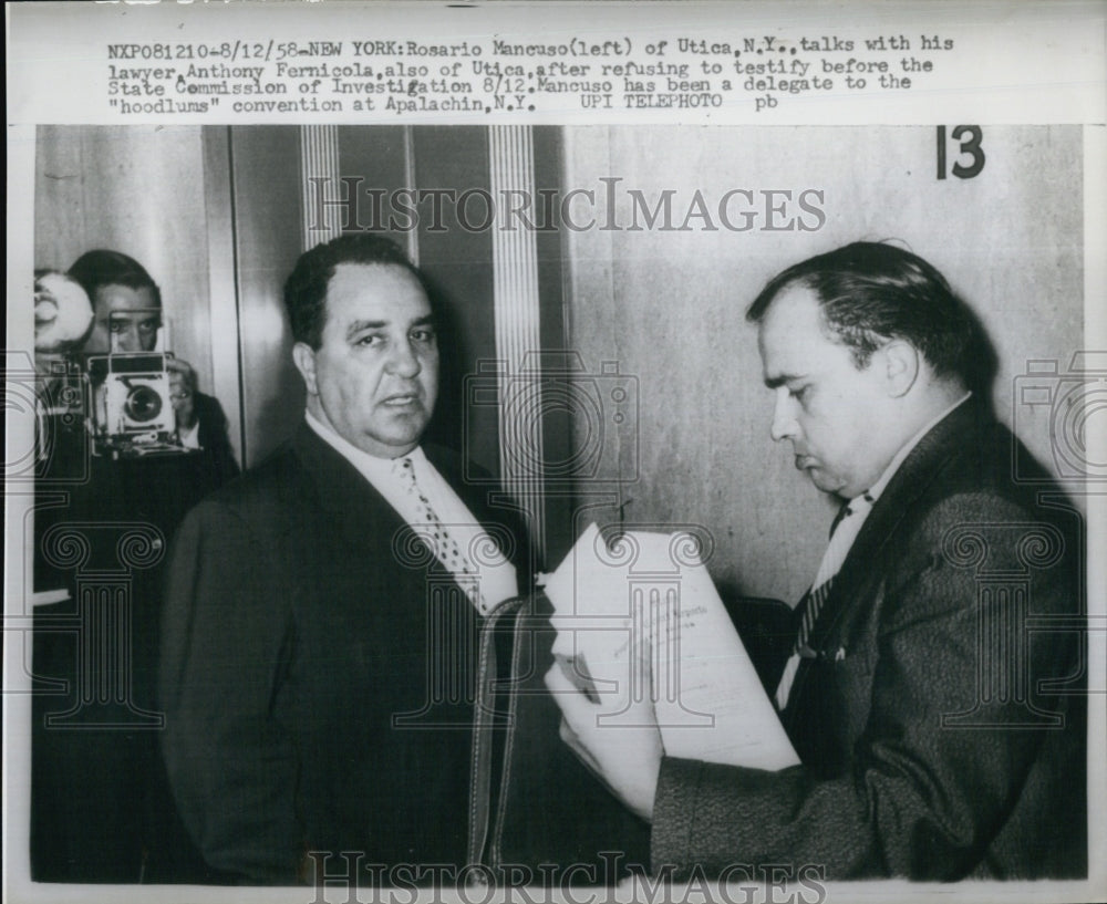 1958 Press Photo Rosario Mancuso - Historic Images