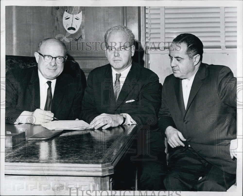 1963 Press Photo Harry Mandel, George Foley And Matty Polon - Historic Images