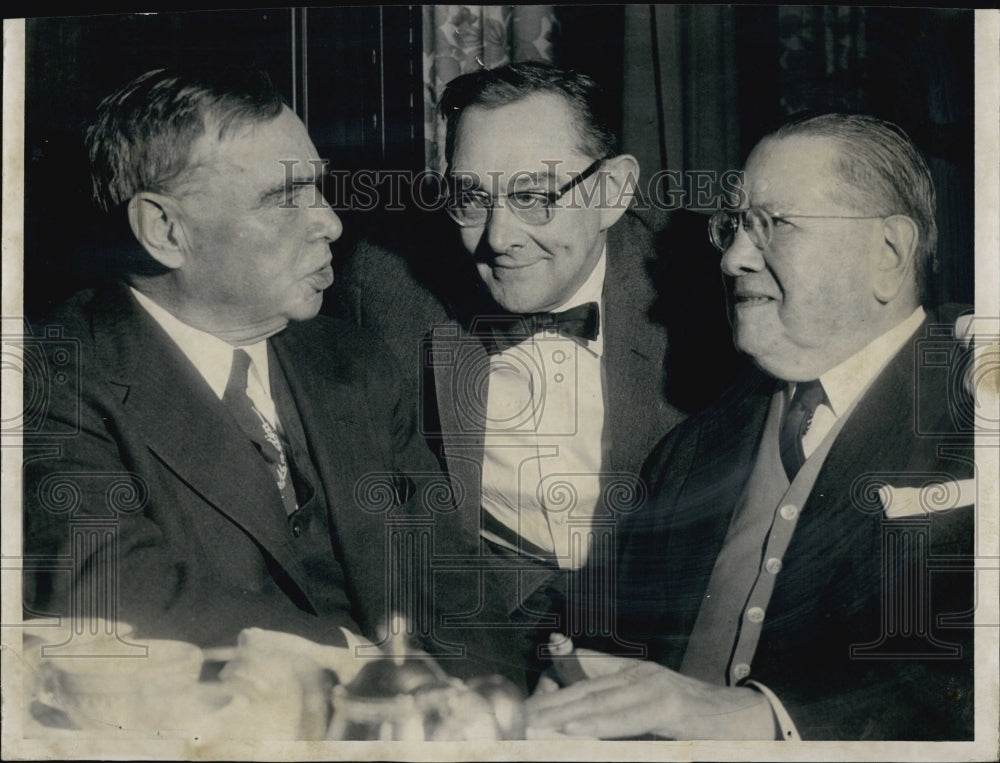 1959 Press Photo Parker House Lunch Congressman Joseph Martin Brother Goulston - Historic Images