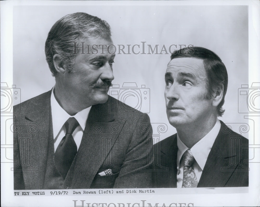 1972 Press Photo Dan Rowan &amp; Dick Martin - Historic Images