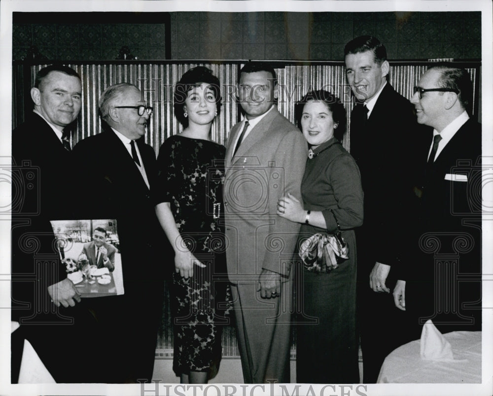 1958 Press Photo Singer Frankie Laine Album Release Party Chestnut Hill - Historic Images