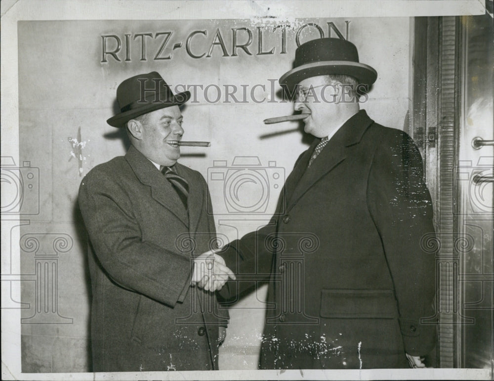 1948 Press Photo Edward Martin Editor of Boston American &amp; George McLaughlin - Historic Images