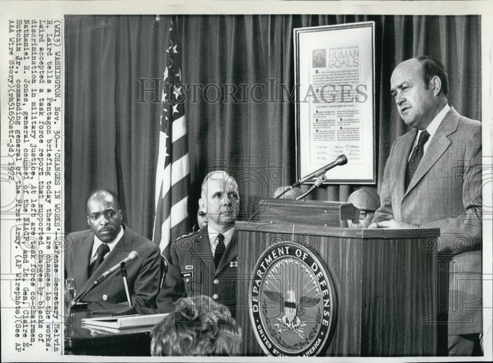 1972 Press Photo US Defense Secretary Melvin Laird - Historic Images