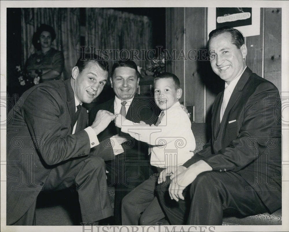 1960 Press Photo Middleweight Champion Paul Penier, Biily Byrne, Woody Tarlow - Historic Images