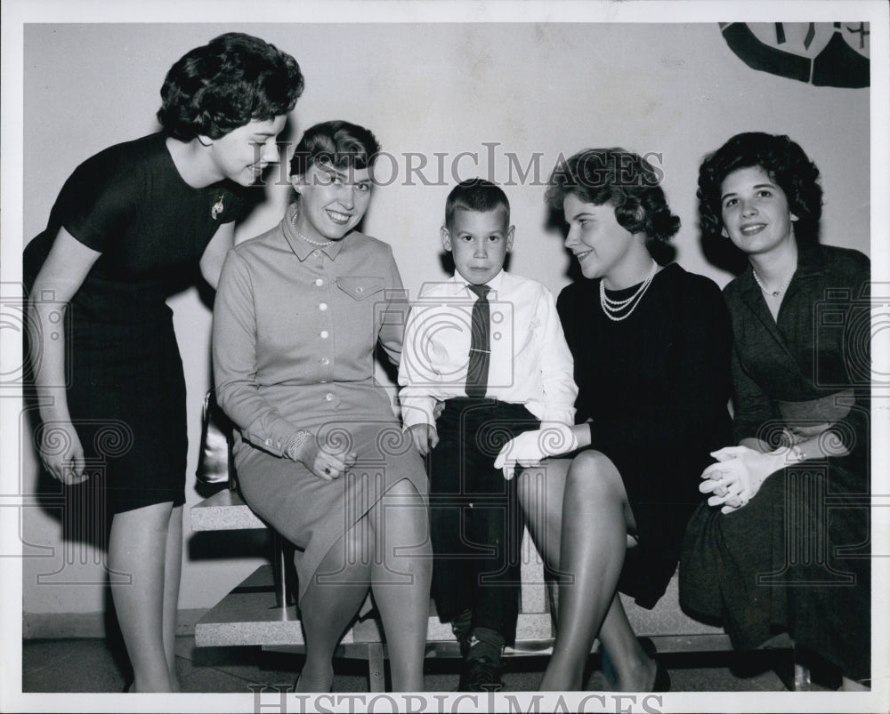 1960 Press Photo Billy Byrne Poster Child for Bostons Asso for Retarded Children - Historic Images