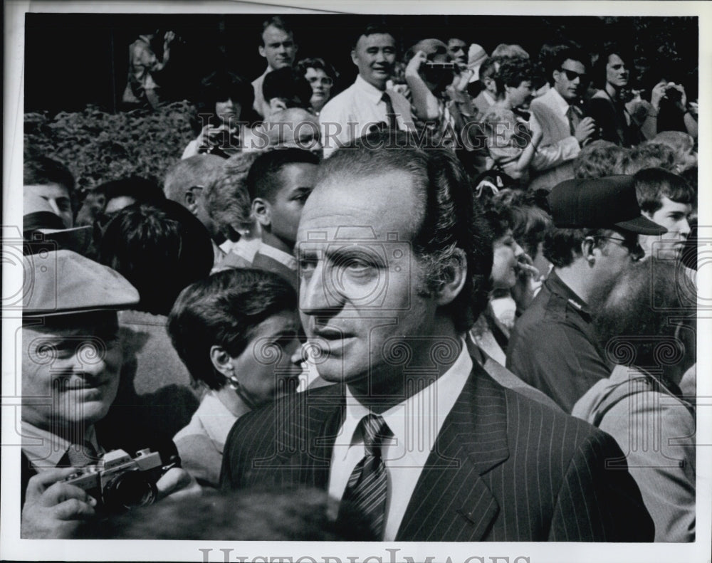 1984 Press Photo Juan Carlos I King of Spain Harvard Commencement Speaker - Historic Images
