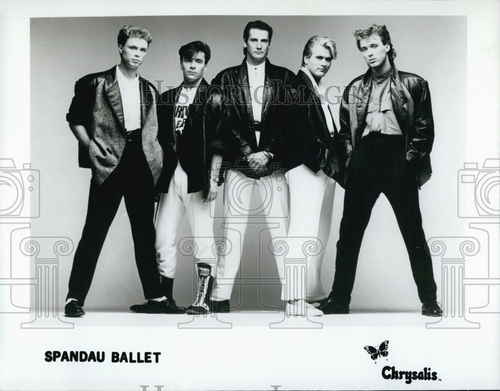 Press Photo Circa 1980s Spandau Ballet New Romantic Pop Band Chrysalis Records - Historic Images