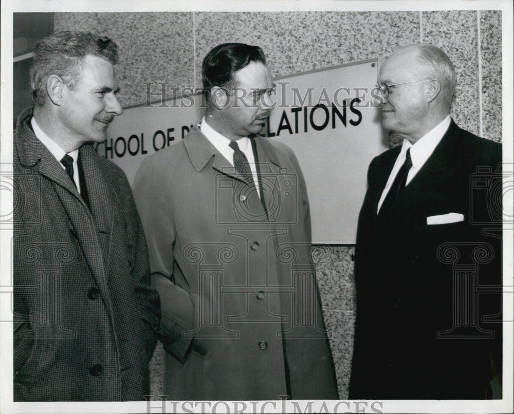 1960 Press Photo Dean Melvin Brodshaug Boston University. Dr Gillis &amp; Glen Hanco - Historic Images