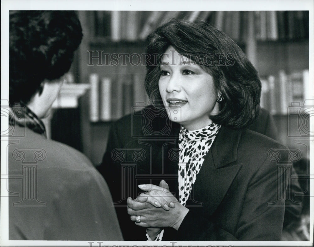 1995 Press Photo Reporter Connie Chung of WBZ TV - Historic Images