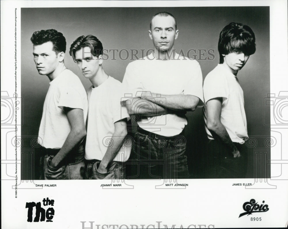 1989 Press Photo &quot;The The&quot; Members, Palmer, Marr, Johnson, and Eller - Historic Images