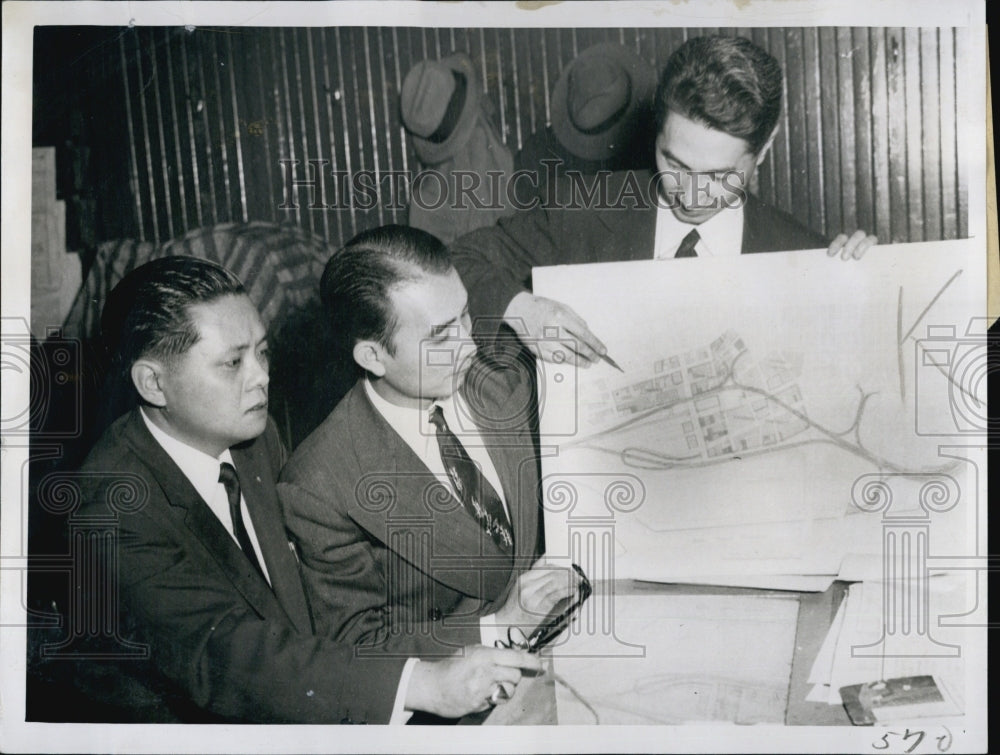 1953 Press Photo Dr. Stanley Chin, Shek, Chin and William Leong - Historic Images