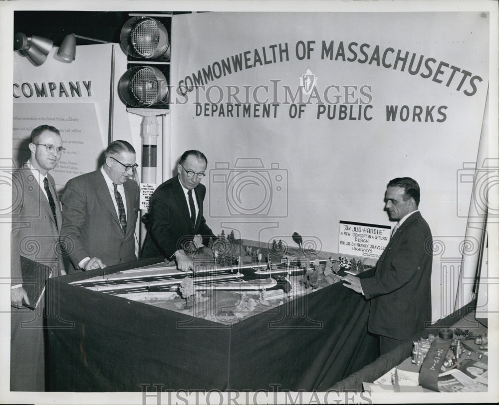 1957 Press Photo Bruce Campbell, Bernard Tevonbly, Lt Gov Murphy &amp; Dominic Blair - Historic Images