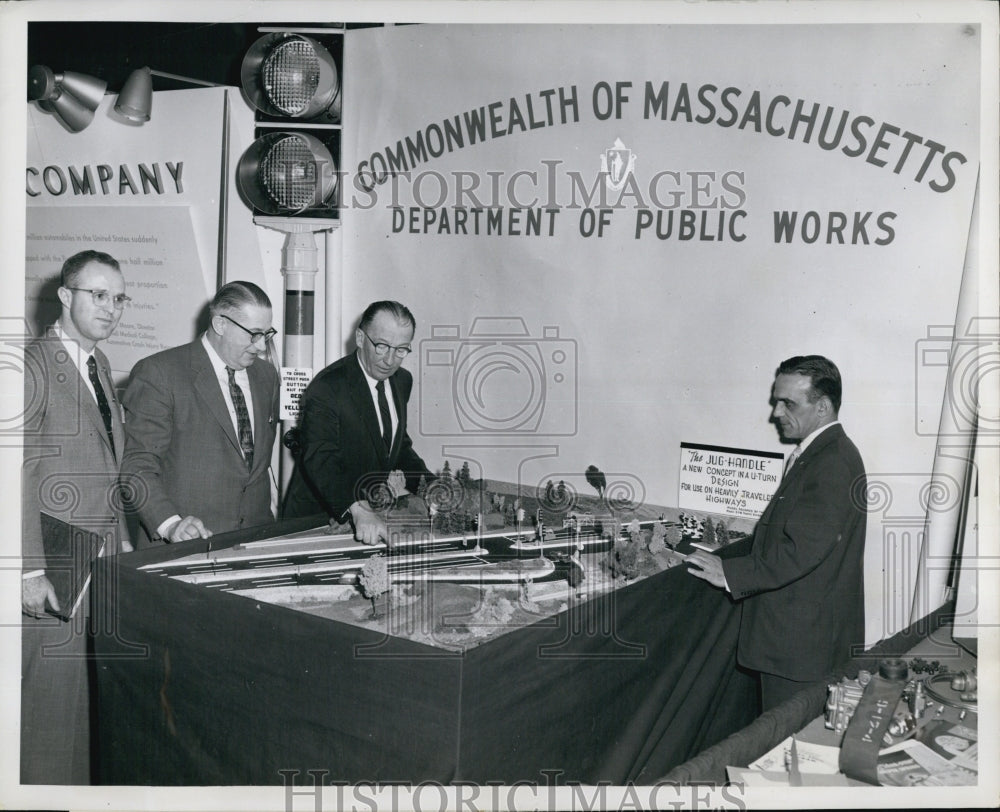 1957 Press Photo Bruce Campbell, Bernard Tevonbly, Lt Gov Murphy & Dominic Blair - Historic Images
