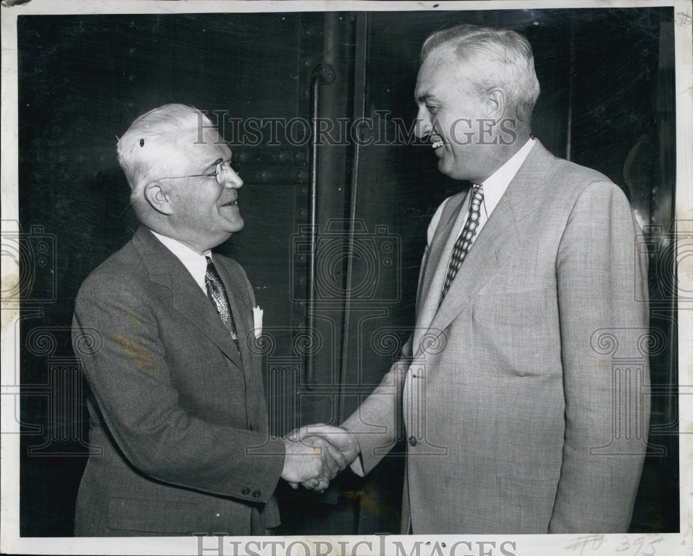 1947 Press Photo Atty. Herbert Calllahan and Judge Thomas Courtney - Historic Images
