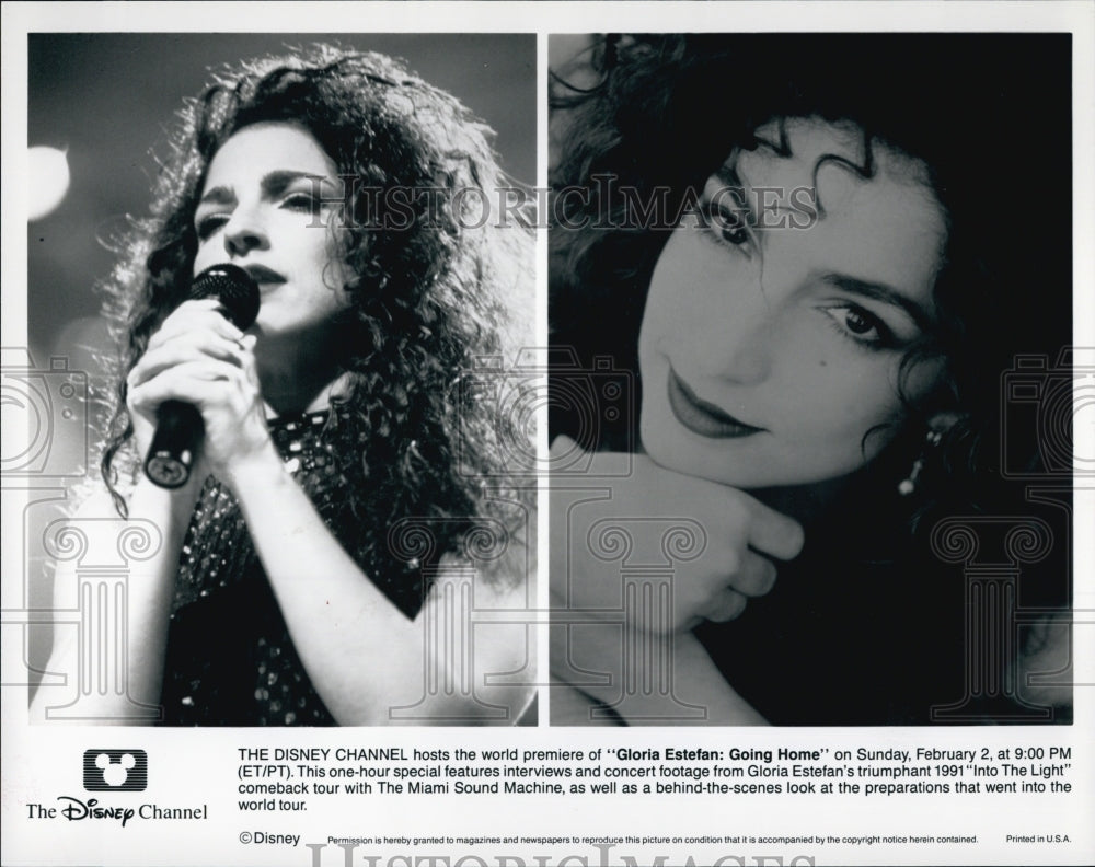 Press Photo Gloria Estefan: Going Home Special on Disney - Historic Images