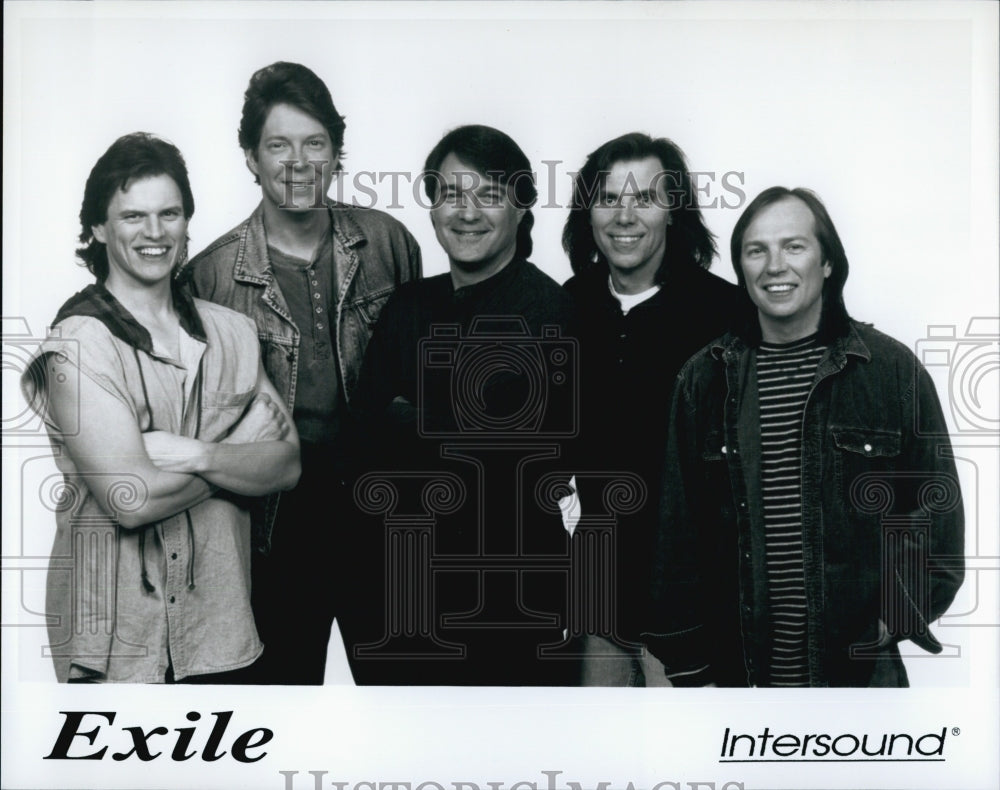 Press Photo Band Members of "Exile" - Historic Images