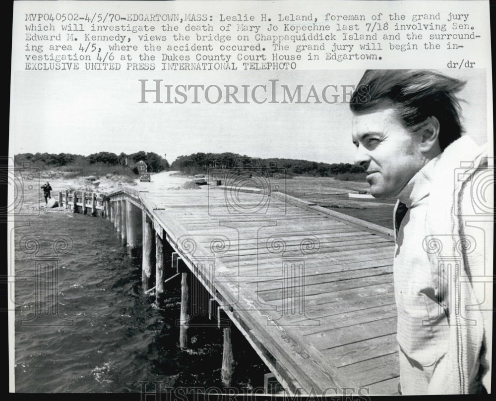 1970 Press Photo Leslie H. Leland Foreman Of Grand Jury For Investigation - Historic Images