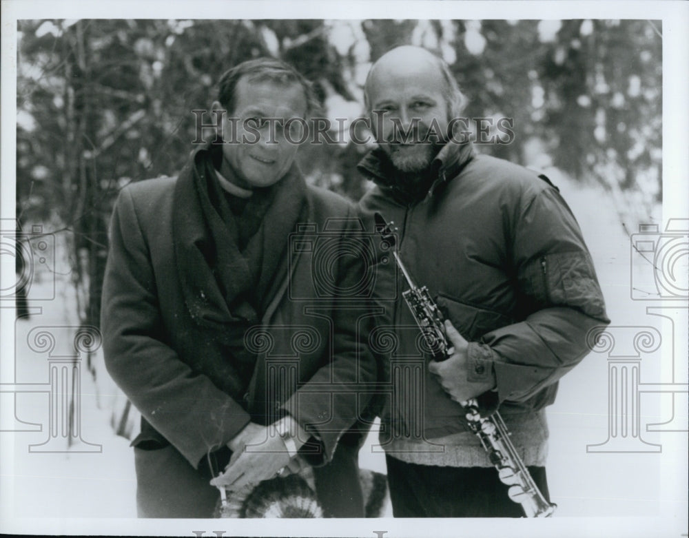 1988 Press Photo Paul Winter &amp; Yevgeny Yevtushenko - Historic Images