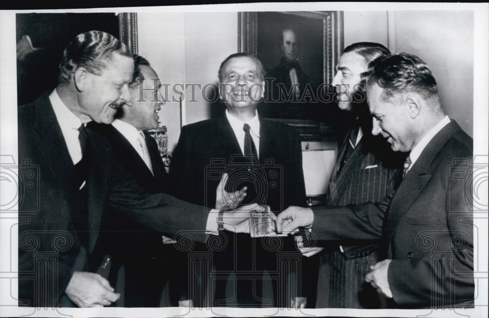 1956 Assistant Secretary Of USA William Lacey &amp; V.L.Kudrayavtsey - Historic Images