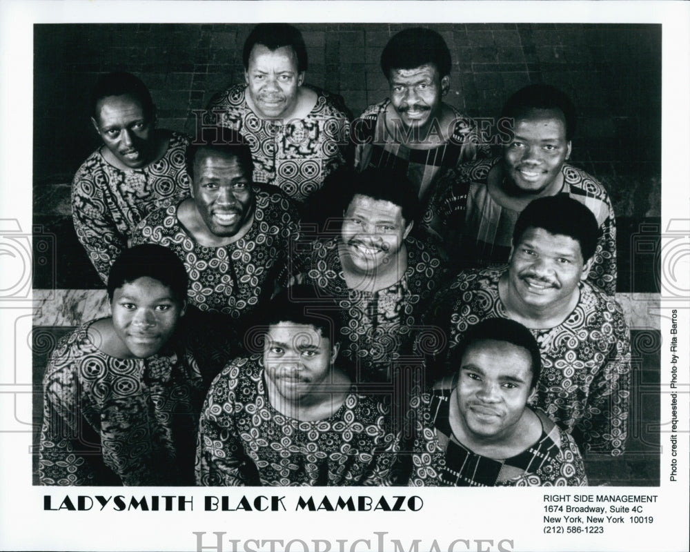 1962 Press Photo LadySmith Black Mambazo male choral group from South Africa. - Historic Images